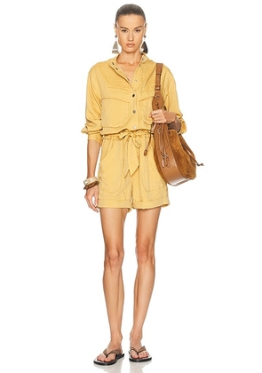 Isabel Marant Etoile Betyna Romper in Saffron - Mustard. Size 36 (also in 38, 34, 40, 42).
