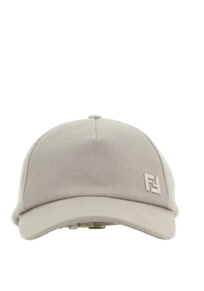 Fendi Logo Plaque Cotton Hat, Size One Size