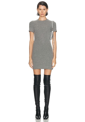 Alexander Wang Hotfix Crewneck Dress in Heather Grey - Grey. Size M (also in XS, S, L).