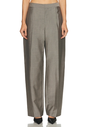 Alexander Wang Mid Rise Tailored Pant in Mink Melange - Grey. Size 2 (also in 0, 6, 8).