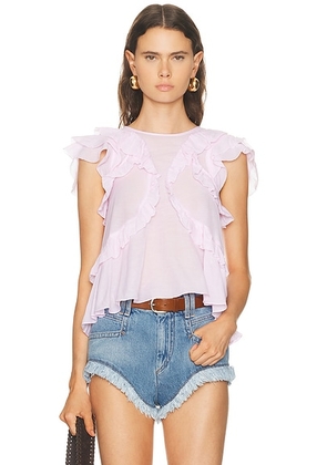 Isabel Marant Etoile Nalou Blouse in Light Pink - Pink. Size 36 (also in 34, 38, 40, 42).