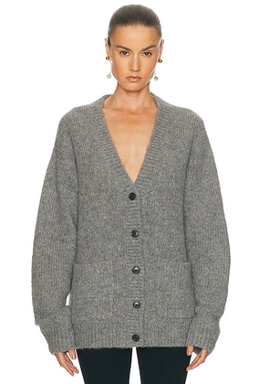 Dries Van Noten Tokas Cardigan in Mid Grey - Grey. Size S (also in L).