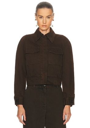 Dries Van Noten Vistam Jacket in Brown - Brown. Size 36 (also in 34, 40, 42).