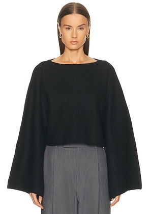 EAVES Whinnie Knit Cape in Black - Black. Size M (also in L, S, XL, XS, XXS).