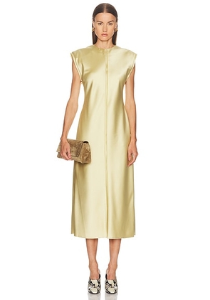 AMI Paris Sleeveless Long Dress in Lime Green - Lemon. Size 36 (also in 34, 38).