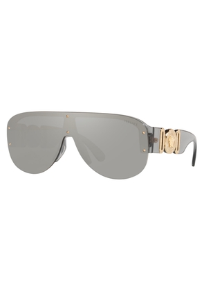 Versace Light Grey Mirror Silver Shield Mens Sunglasses VE4391 311/6G 148