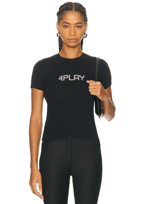 Coperni 4 Play Baby Tee in Black Crystals - Black. Size L (also in S, XS).