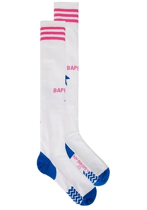 Adidas Originals x Bape Knee Socks in White - White. Size M (also in ).