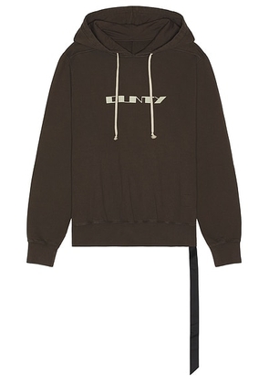 DRKSHDW by Rick Owens Oversized Hoodie in Scab in Dark Dust & Pearl - Brown. Size M (also in L, XL/1X).