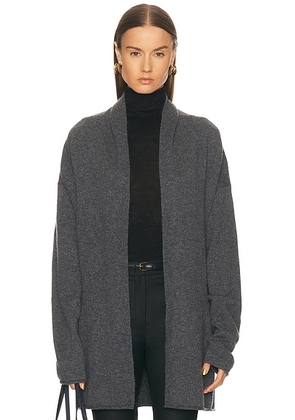 EAVES Biancka Oversized Core Cardigan in Grey - Grey. Size M (also in L, S, XL, XS).