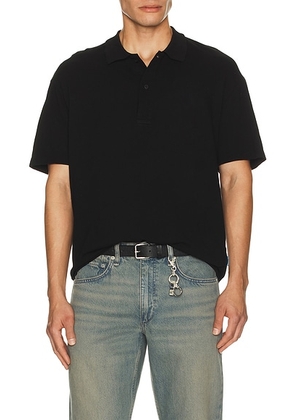 COTTON CITIZEN Lennon Polo Tee in Jet Black - Black. Size S (also in L, XL/1X).