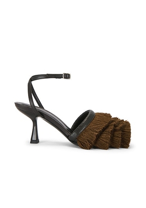Christopher Esber Castanet Fringe Heel in Espresso - Chocolate. Size 37 (also in 36, 38, 40, 41).