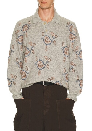 Corridor Maya Sweater Polo in Grey - Grey. Size M (also in S, L).