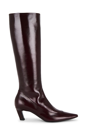 Christopher Esber Miles Tumbled Boot in Tumbled Maroon - Burgundy. Size 37 (also in 36, 38).