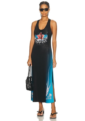 Casablanca Slinky Jersey Blade Dress in Black - Black. Size S (also in XS).