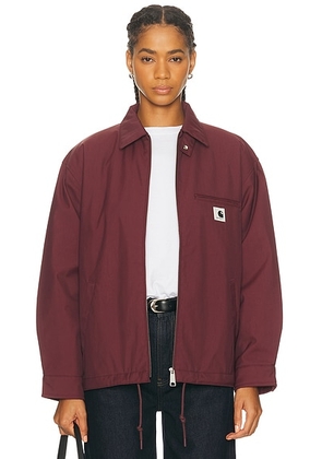 Carhartt WIP Leroy Jacket in Rondo - Burgundy. Size M (also in L, S, XS).