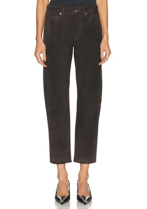 Citizens of Humanity Winslow Suede Low Rise Boyfriend in Chocolate - Chocolate. Size 27 (also in 23, 28, 29).