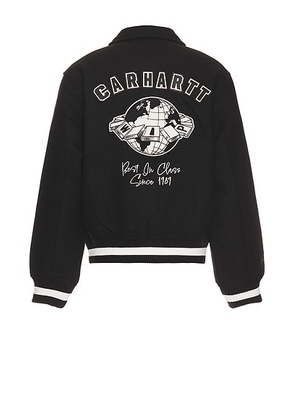 Carhartt WIP World Class Varsity Jacket in Black - Black. Size M (also in ).