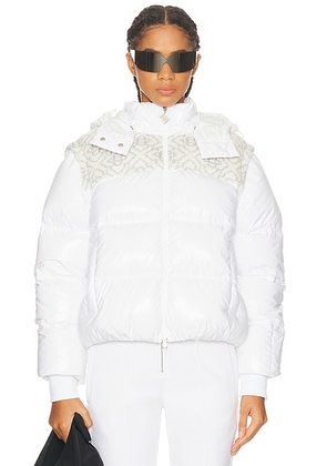 Casablanca Puffer Jacket in White - White. Size M (also in S, L).