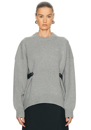 Alexander Wang Crewneck Sweater in Heather Grey - Grey. Size S (also in XS, L).