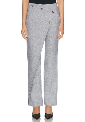 Courreges Oblique Caviar Pant in Heritage White & Black - Black. Size 34 (also in 36).