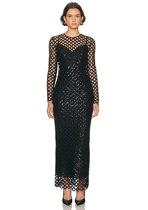 Dolce & Gabbana Long Sleeve Dress in Black - Black. Size 38 (also in 36, 40, 42).