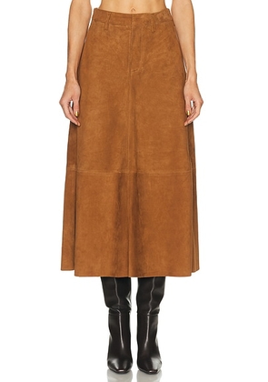 Citizens of Humanity Suede Cassia Skirt in Toasted Carmel - Cognac. Size 24 (also in 23, 25, 26, 27, 28).