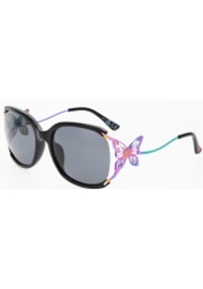 Betsey Johnson Smoke Butterfly Ladies Sunglasses 10268854.CGR BLKSMK