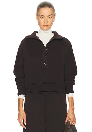 Citizens of Humanity Mirelle Funnel Neck Pullover in Chocolate - Chocolate. Size XL (also in XS).