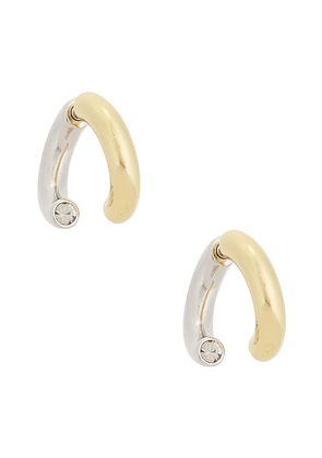 Demarson Monroe Earrings in Two Tone - Metallic Gold. Size all.
