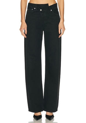 AGOLDE Arc Criss Cross Jeans in Phase - Black. Size 24 (also in 23, 25, 26, 27, 28, 29, 30, 32, 33).