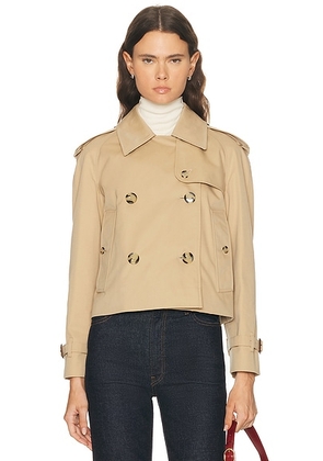 Burberry Haltye Jacket in Honey - Beige. Size 6 (also in 8).