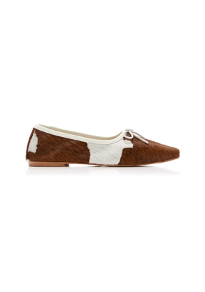 FRĒDA SALVADOR Jada Calfhair Leather Ballet Flats  - Moda Operandi
