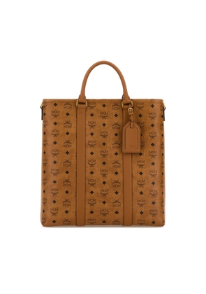 Mcm Printed Canvas Aren Shopping Bag
