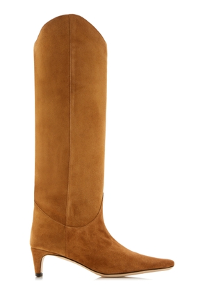 STAUD Wally Western Suede Knee Boots - Moda Operandi