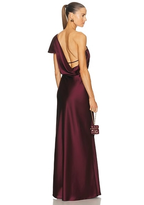 EAVES Svann Gown in Burgundy - Burgundy. Size XXS (also in L, S, XL).