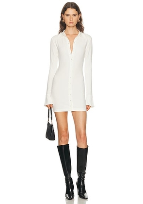 Eterne for FWRD Sloane Mini Dress in Ivory - Ivory. Size M (also in L, S, XL, XS).