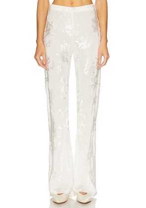 HEMANT AND NANDITA Bias Pant in Ivory - Ivory. Size M (also in L).