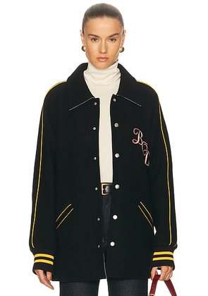 BODE Monogram Snap Reversible Jacket in Black Multi - Black. Size M (also in L, S).