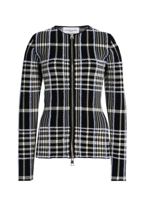 Brandon Maxwell The Greer Plaid-Jacquard Cardigan - Moda Operandi