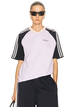 Adidas by Wales Bonner Football Tee in Light Purple - Lavender. Size M (also in L, S, XL/1X, XS, XXL/2X).