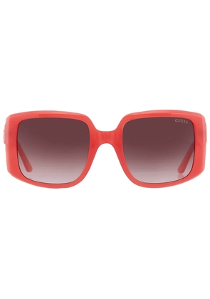 Guess Brown Gradient Butterfly Ladies Sunglasses GU00097 72F 53