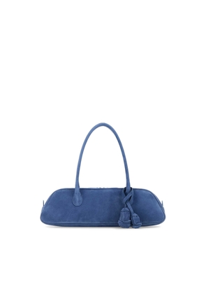 Magda Butrym Cerulean Blue Suede Shoulder Bag