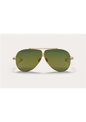 Valentino XVI G-15 Gold Flash Mirror Pilot Unisex Sunglasses VLS-100 B 64