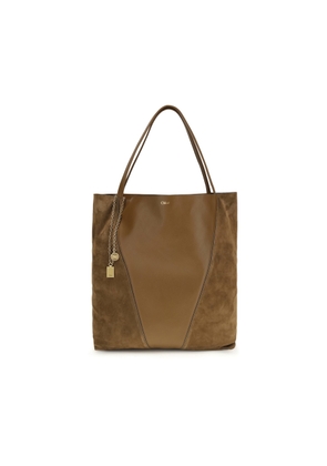 Chloé Spin Tote Bag In Grenadine Leather And Suede
