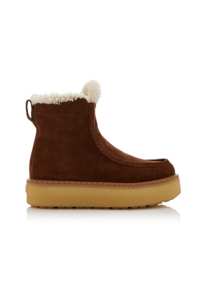 Prada Shearling Ankle Boots - Moda Operandi