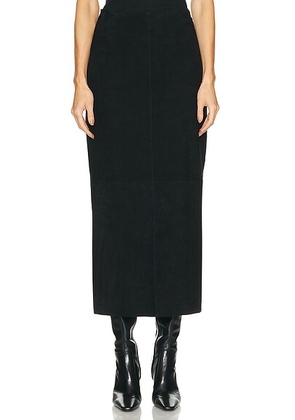By Malene Birger Palomie Suede Skirt in Black - Black. Size 38 (also in 34).