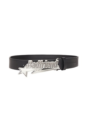 Badfriend Star Logo Belt in Black - Black. Size S/M (also in L/XL).