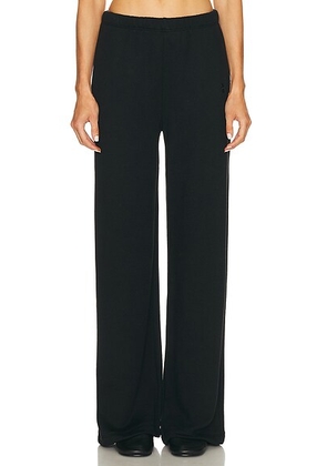Eterne Oversized Wide Leg Sweatpant in Black - Black. Size M (also in L, XL).