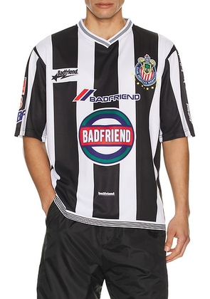 Badfriend Badfriend Soccer Jersey in Black & White - Black. Size M (also in L, S).